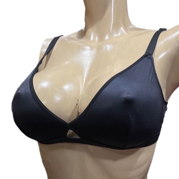 Victoria’s Secret Supersoft Satiny You Unlined bralette bra black Small - Picture 1 of 7